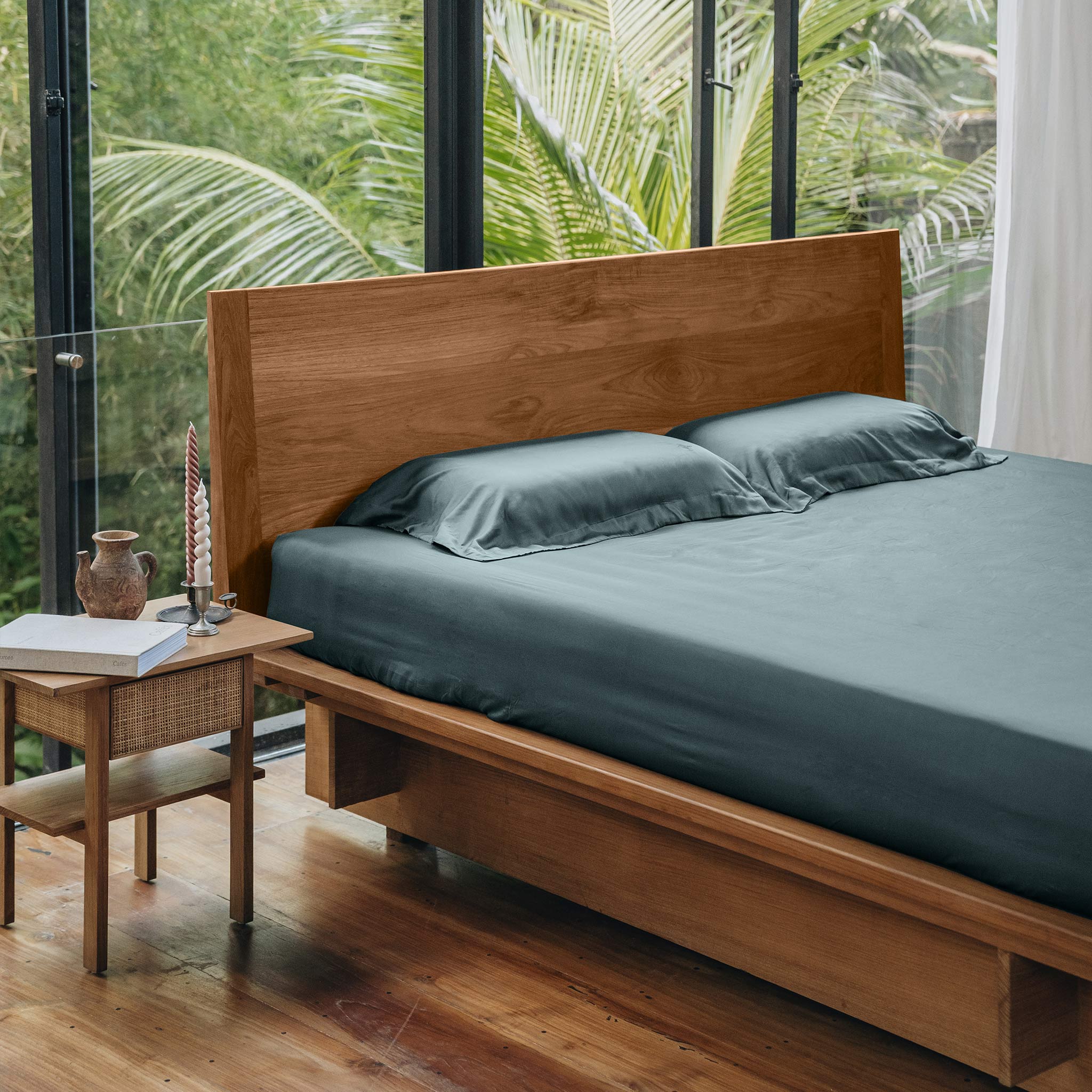 100% Bamboo Lyocell Fitted Sheet Set | Heveya® Singapore